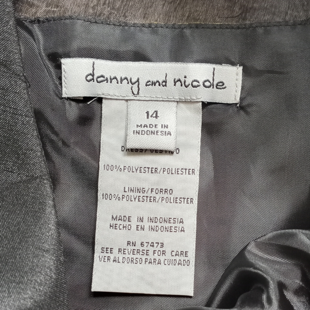 Danny & Nicole Black & Yellow Floral Dress Size 14 - Picture 6 of 6